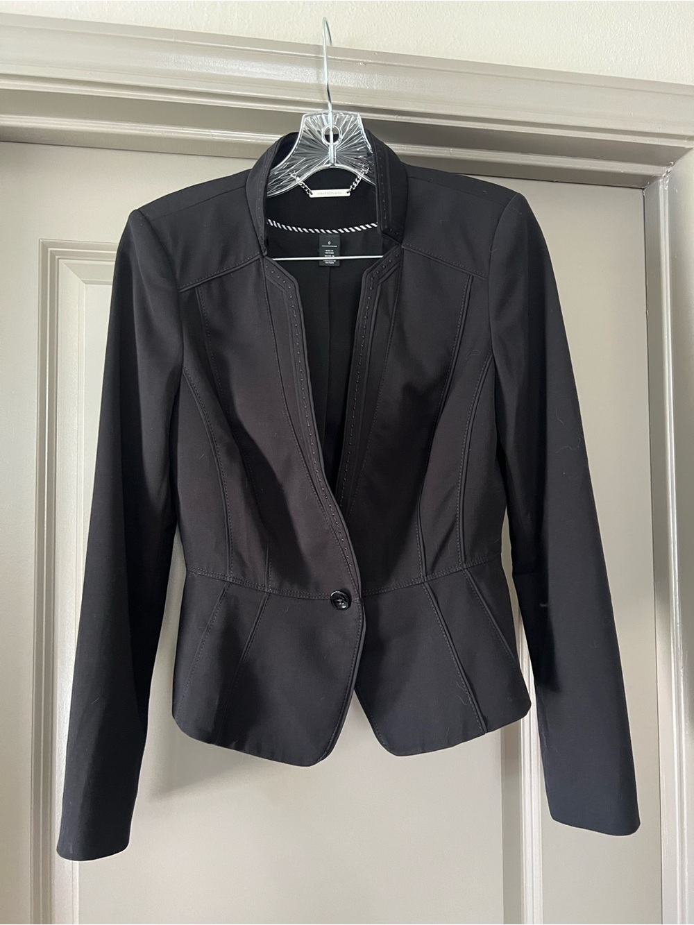 White House Black Market Black Tailored Blazer Size 0